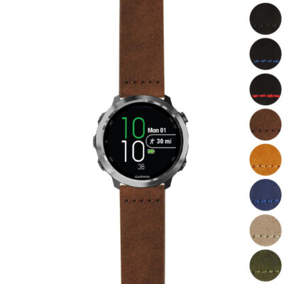 Suede Heavy Duty Strap for Garmin Forerunner 645 offers durability and style. Perfect for sports and everyday wear. Available in various colors to match your style