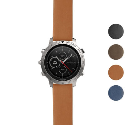 Thick Leather Strap for Garmin Fenix Chronos offers durability and style. Upgrade your watch with this premium accessory available in multiple colors. Perfect for outdoor adventures!