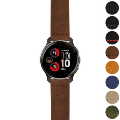 Suede Heavy Duty Strap for Garmin Venu 2 Plus, featuring a stylish design and durable material. Available in multiple colors, perfect for enhancing your smartwatch