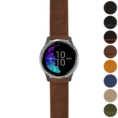 Suede Heavy Duty Strap for Garmin Venu offers style and durability. Enhance your watch with this premium strap available in multiple colors. Perfect for everyday wear and outdoor adventures