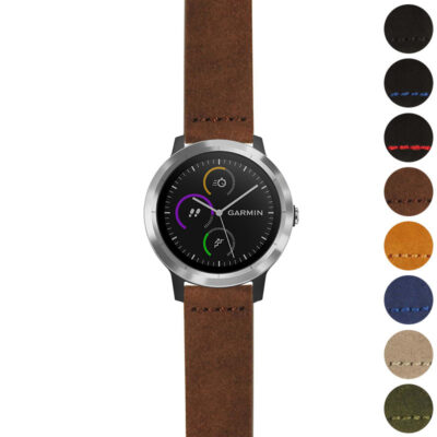 Upgrade your Garmin Vivoactive 3 with the Suede Heavy Duty Strap. Stylish and durable, this strap offers comfort and a perfect fit for daily wear. Available in multiple colors