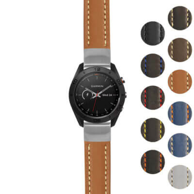 Rugged Leather Strap for Garmin Approach S60 offers durability and style. Upgrade your watch with this premium strap, available in multiple colors to match your lifestyle