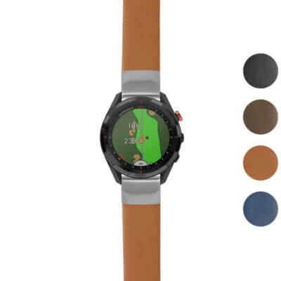 Thick Leather Strap for Garmin Approach S62 offers durability and style. Available in multiple colors, it enhances your watch's look while providing a comfortable fit. Perfect for any occasion!