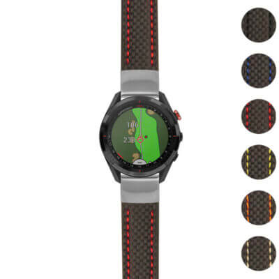 Heavy Duty Carbon Fiber Strap for Garmin Approach S62 offers durability and style. Perfect for golfers and outdoor enthusiasts, upgrade your watch with this premium strap