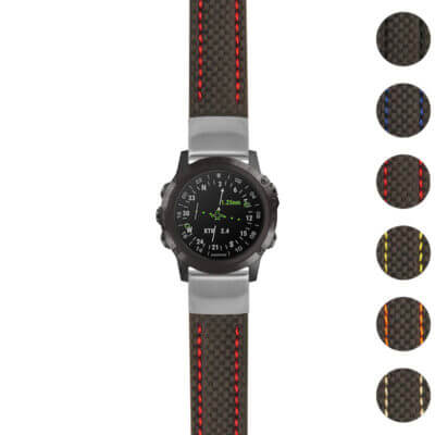 Upgrade your Garmin D2 Delta PX with our Heavy Duty Carbon Fiber Strap. Durable, stylish, and available in multiple colors, perfect for any adventure. Shop now!