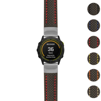 Heavy Duty Carbon Fiber Strap for Garmin Enduro. Durable, stylish, and perfect for outdoor adventures. Upgrade your watch with this premium strap from Ele Straps