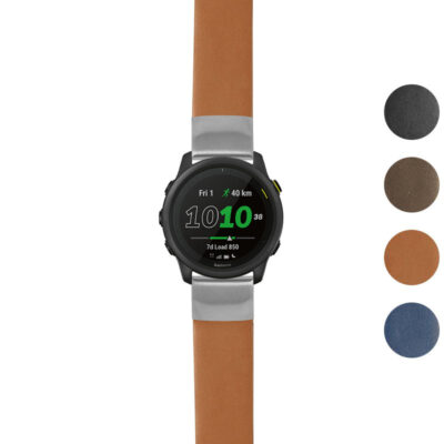 Thick leather strap for Garmin Forerunner 745, offering durability and style. Available in multiple colors, perfect for enhancing your watch's look and comfort