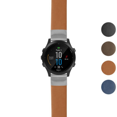 Thick leather strap for Garmin Forerunner 945, designed for comfort and style. Available in multiple colors, perfect for enhancing your watch's look and durability