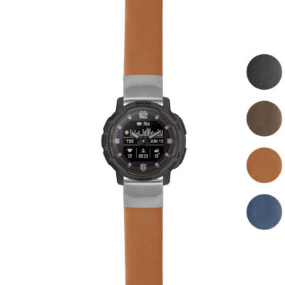 Thick Leather Strap for Garmin Instinct Crossover offers durability and style. Upgrade your watch with this premium strap, available in multiple colors for a personalized look