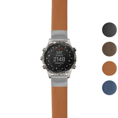 Thick Leather Strap for Garmin MARQ offers a stylish upgrade for your smartwatch. Durable and comfortable, it enhances your watch's look. Available in multiple colors