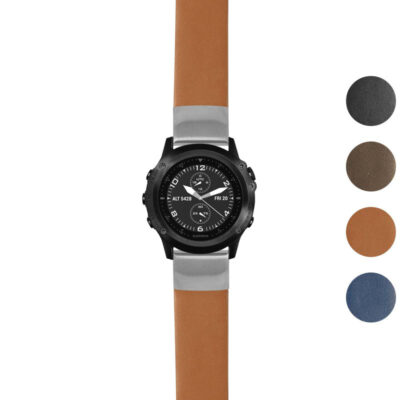 Upgrade your Garmin Tactix Bravo with our Thick Leather Strap. Stylish and durable, this watch band is perfect for outdoor adventures. Available in multiple colors