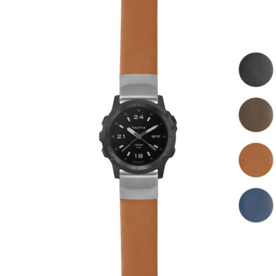 Thick leather strap designed for the Garmin Tactix Charlie, showcasing a sleek, durable look. Available in multiple colors to enhance your watch's style