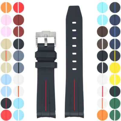 Fitted Smooth Rubber Strap for MoonSwatch in 20mm. Durable rubber material with a sleek design, perfect for enhancing your watch style. Available in various colors at Ele Straps