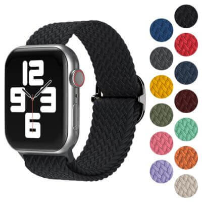 Braided Stretch Band for Apple Watch offers a stylish, comfortable fit. Available in various colors, it's perfect for enhancing your watch's look. Shop now at Ele Straps!