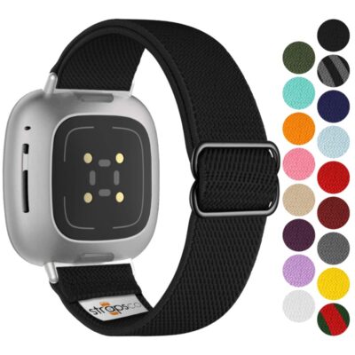 Nylon Stretch Band for Fitbit Versa 4 offers comfort and style. This durable, adjustable strap comes in multiple colors, perfect for everyday wear or workouts. Upgrade your smartwatch today!