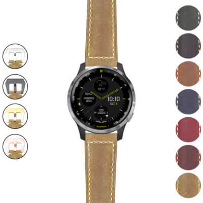 Upgrade your Garmin D2 Air with the Salvage Leather Strap. This stylish, durable strap enhances your watch's look and comfort, perfect for everyday wear. Available in multiple colors