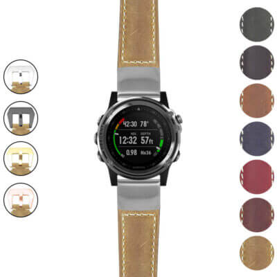 Discover the Salvage Leather Strap for Garmin Descent Mk1, a stylish and durable watch band perfect for outdoor adventures. Elevate your watch with premium leather and a comfortable fit