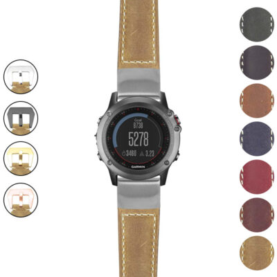 Discover the Salvage Leather Strap for Garmin Fenix 3, featuring a stylish design and durable material. Upgrade your watch with this premium accessory from Ele Straps