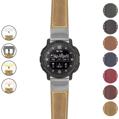 Upgrade your Garmin Instinct Crossover with the Salvage Leather Strap. Durable, stylish, and available in multiple colors, it's the perfect accessory for any adventure