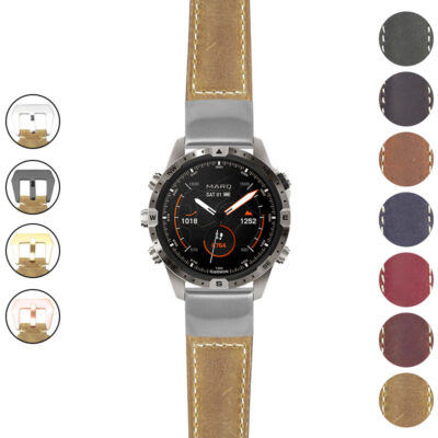 Upgrade your Garmin MARQ Gen 2 with the Salvage Leather Strap. Stylish, durable, and available in multiple colors, it’s the perfect accessory for any watch enthusiast