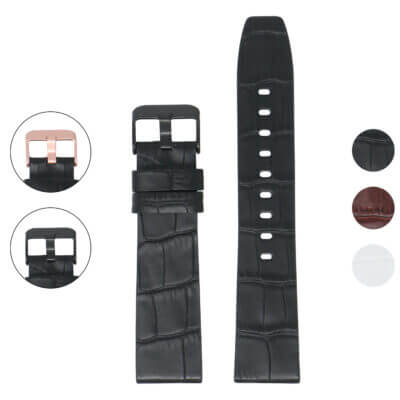 Croc Embossed Leather Strap for Fitbit Versa & Versa 2. Stylish and durable, this watch band adds a touch of elegance to your fitness tracker. Available in multiple colors