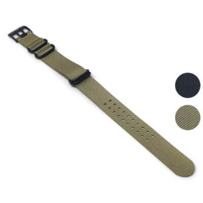 Military Strap for 23mm Luminox, crafted from durable nylon. This stylish and functional watch band is perfect for outdoor enthusiasts and adds a rugged touch to your timepiece