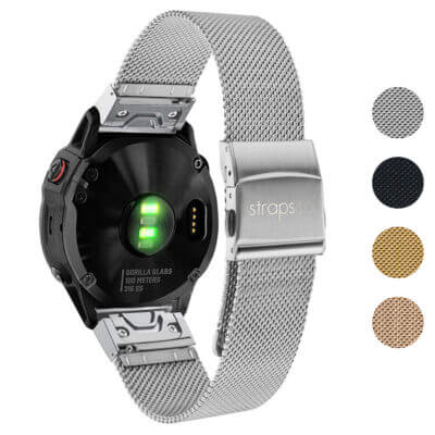 Pro Mesh Strap for Garmin Fenix 7S & 7S Pro offers a stylish and durable design. Upgrade your watch with this comfortable, adjustable strap available in multiple colors