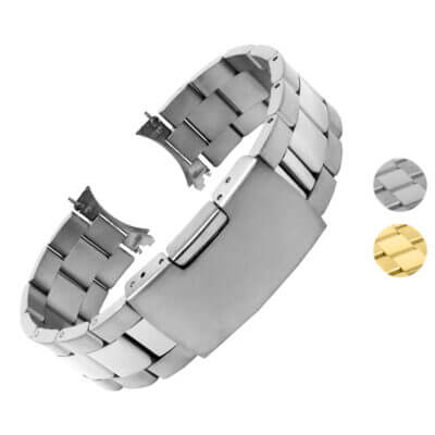 Oyster Bracelet for Seiko SNXS, 19mm, offers a stylish upgrade for your watch. Available in silver and gold finishes, it combines durability with elegance. Perfect for any occasion!