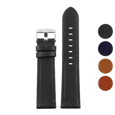 Smooth Italian Leather Quick Release Strap by DASSARI, available in 20mm and 22mm sizes. Elevate your watch with this stylish, durable leather strap. Perfect for any occasion