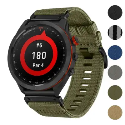 Pro Seatbelt Strap for Garmin Approach S70, featuring a durable design and available in various colors. Ideal for enhancing comfort and style during outdoor activities