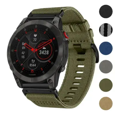 Pro Seatbelt Strap for Garmin Epix Gen 2, featuring a durable design in olive green, compatible with Garmin Epix Gen 2 and Garmin Epix models
