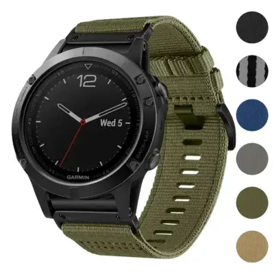 Pro Seatbelt Strap for Garmin Fenix 7/7X in olive green, showcasing a durable design and compatible with Garmin Fenix 7 and 7X models. Ideal for active lifestyles