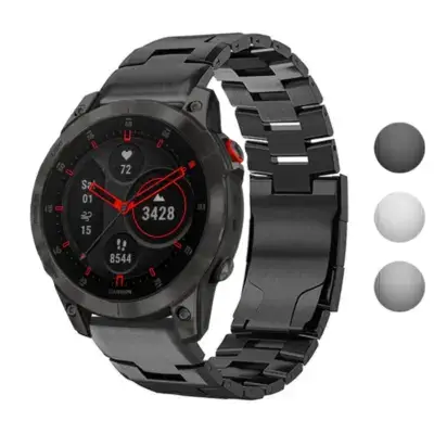 Vented Titanium Bracelet for Garmin Epix Gen 2, crafted from durable metal, designed for style and comfort. Compatible with Garmin Epix models