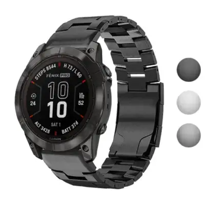 Vented Titanium Bracelet designed for Garmin Fenix 7 and 7X models, featuring a sleek metal design for durability and style, ideal for outdoor enthusiasts