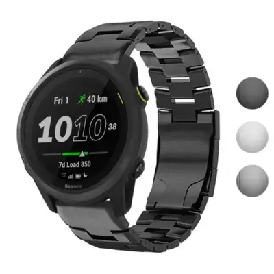 Vented Titanium Bracelet for Garmin Forerunner 745, crafted from durable metal, designed for style and comfort, enhancing your smartwatch experience