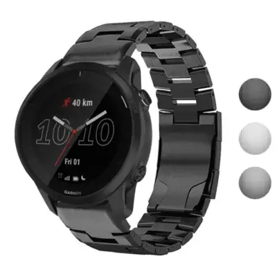 Vented Titanium Bracelet designed for Garmin Forerunner 945, featuring a sleek metal design. Available in multiple colors for a stylish and durable accessory