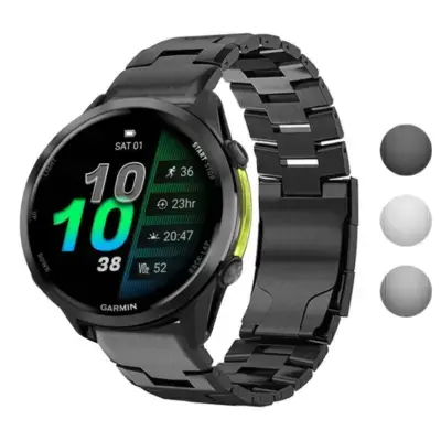 Vented Titanium Bracelet for Garmin Forerunner 970, featuring a sleek design and durable material. Compatible with Garmin Forerunner 970 for enhanced style and comfort