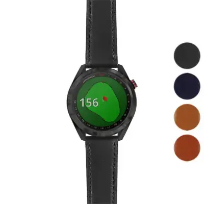 Italian leather strap for Garmin Approach S42 and S4, featuring a sleek design and comfortable fit, enhancing your golf experience with style