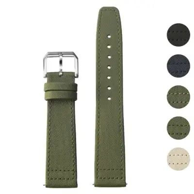 kd10 Gallery Cargo Aviator Sailcloth Watch Band Strap 19mm 20mm 21mm 22mm
