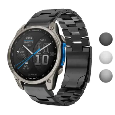 Vented Titanium Bracelet for Garmin D2 Mach 2 in 47mm size, featuring a sleek design and durable construction, available in multiple sizes for a perfect fit