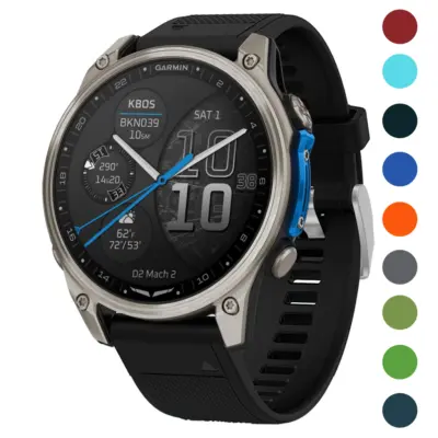 Rugged Sport Strap for Garmin D2 Mach 2, 47mm. Available in various sizes (L, M, S) and colors. Designed for durability and style, perfect for active lifestyles