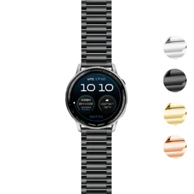 Stainless steel bracelet designed for Garmin D2 Air and D2 Air X15. Available in sizes S, M, L and multiple colors including silver, black, gold, and rose gold