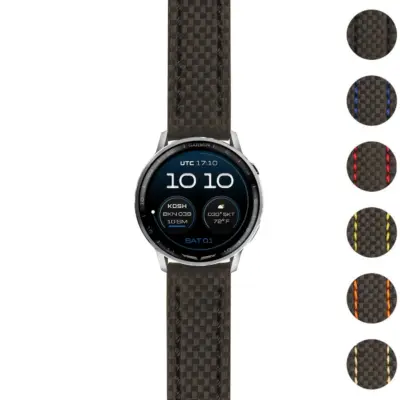 Heavy duty carbon fiber strap for Garmin D2 Air and D2 Air X15, available in sizes L, M, S. Durable material with a sleek design, perfect for active lifestyles