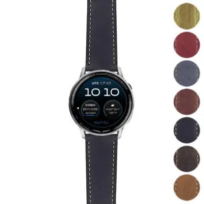 DASSARI Vintage Leather Strap for Garmin D2 Air and D2 Air X15, available in sizes S, M, L. Features a stylish design with multiple color options for a classic look