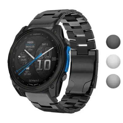 Vented Titanium Bracelet for Garmin D2 Mach 2, 51mm size. Sleek design with a modern look, perfect for enhancing your smartwatch style and comfort