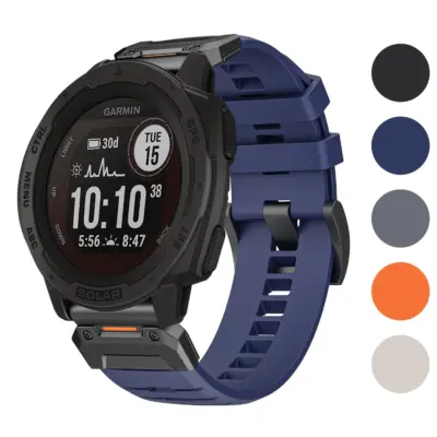 Elite FKM strap for Garmin Instinct available in sizes S, M, and L. Durable and stylish, it enhances your watch's look with multiple color options