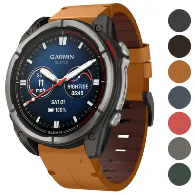 Italian leather strap for Garmin Quatix 8, 51mm. Available in multiple sizes (L, M, S). Stylish and durable, perfect for enhancing your smartwatch