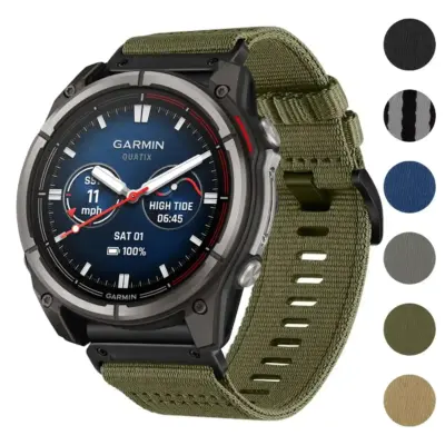 Pro Seatbelt Strap for Garmin Quatix 8, 51mm, featuring a durable design and available in multiple colors. Perfect for outdoor activities and stylish wear