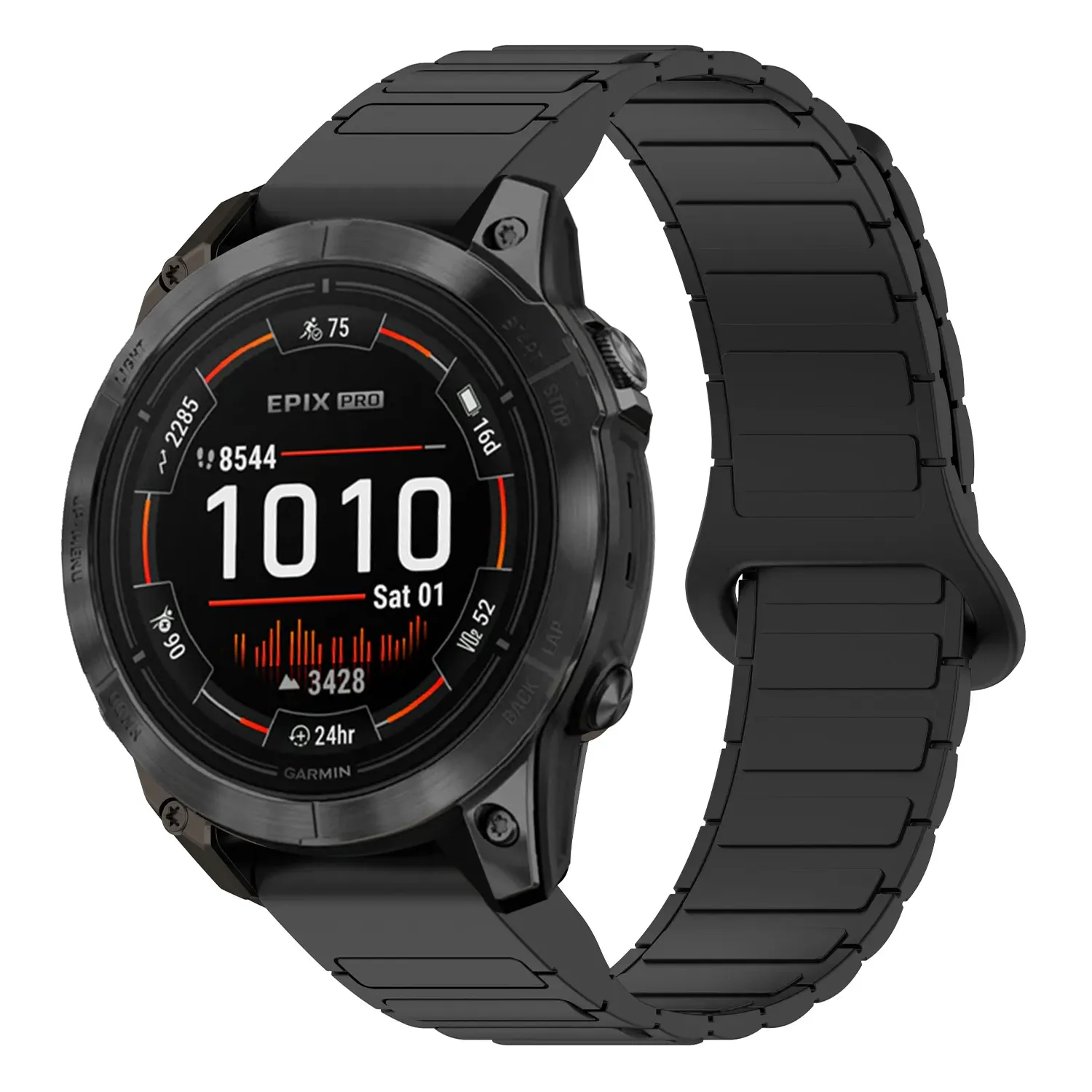 ep.g.r88.1 Main Black StrapsCo MagLoop Active Watch Band Strap for Garmin Epix Pro – 47mm