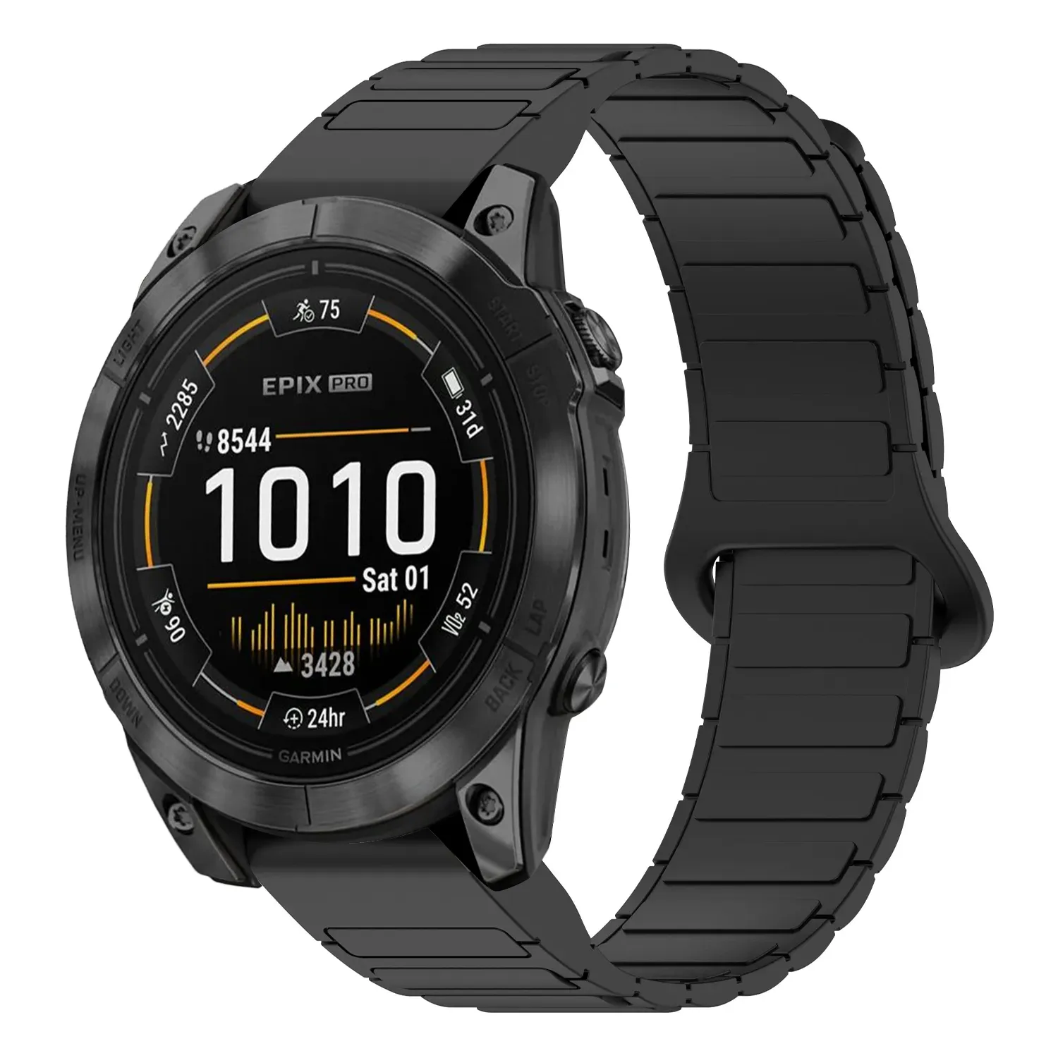 ep.g.r88.1 Main Black StrapsCo MagLoop Active Watch Band Strap for Garmin Epix Pro – 51mm